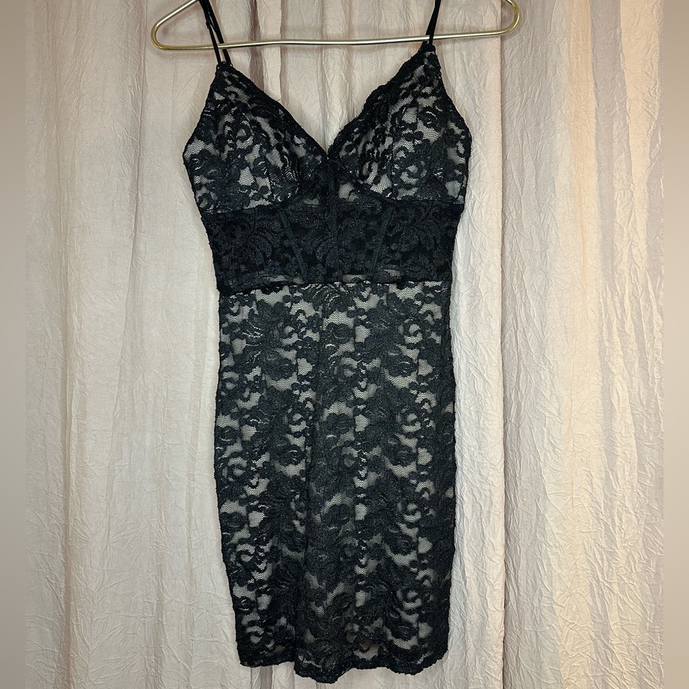 Black Lace Cocktail Dress